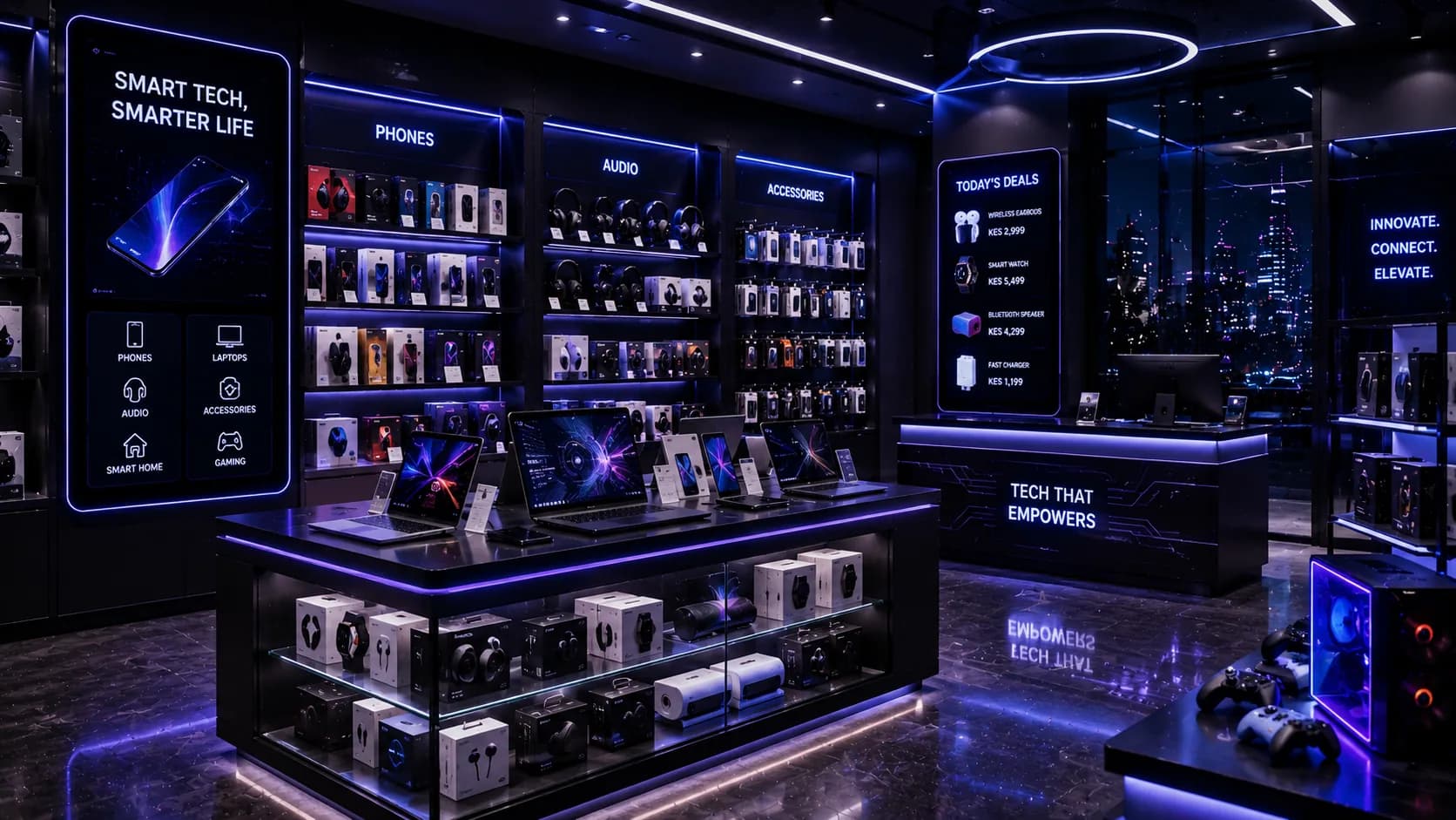 Electronics Shops website design in Kenya by Alcatrax Technologies