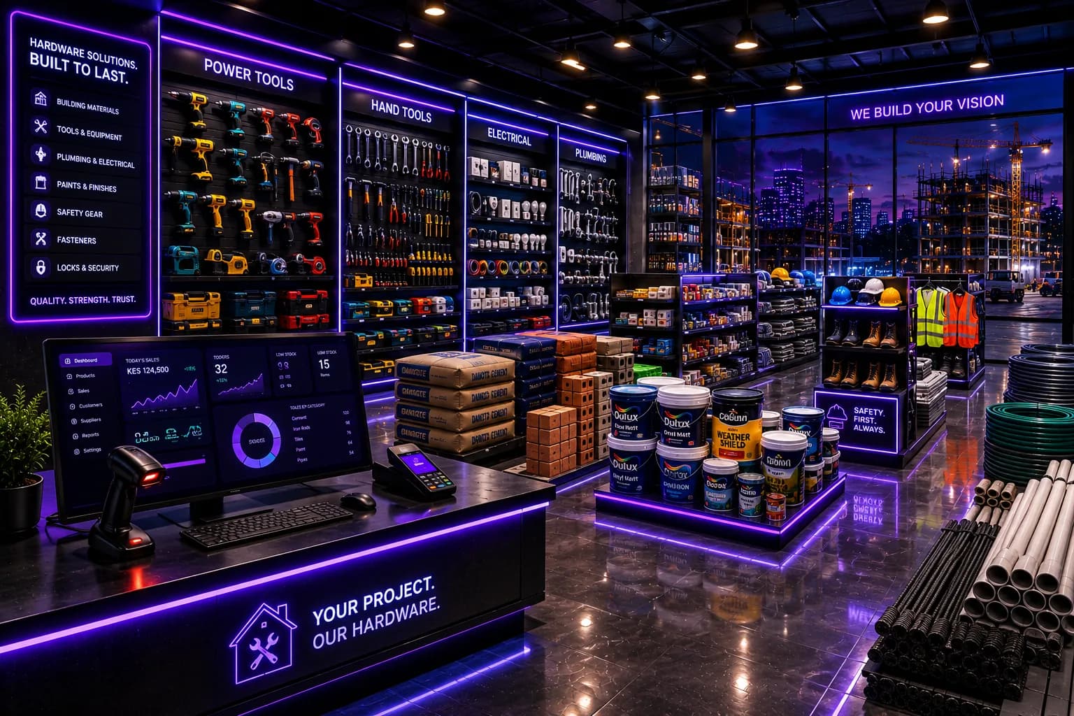 Hardware Shops website design in Kenya by Alcatrax Technologies