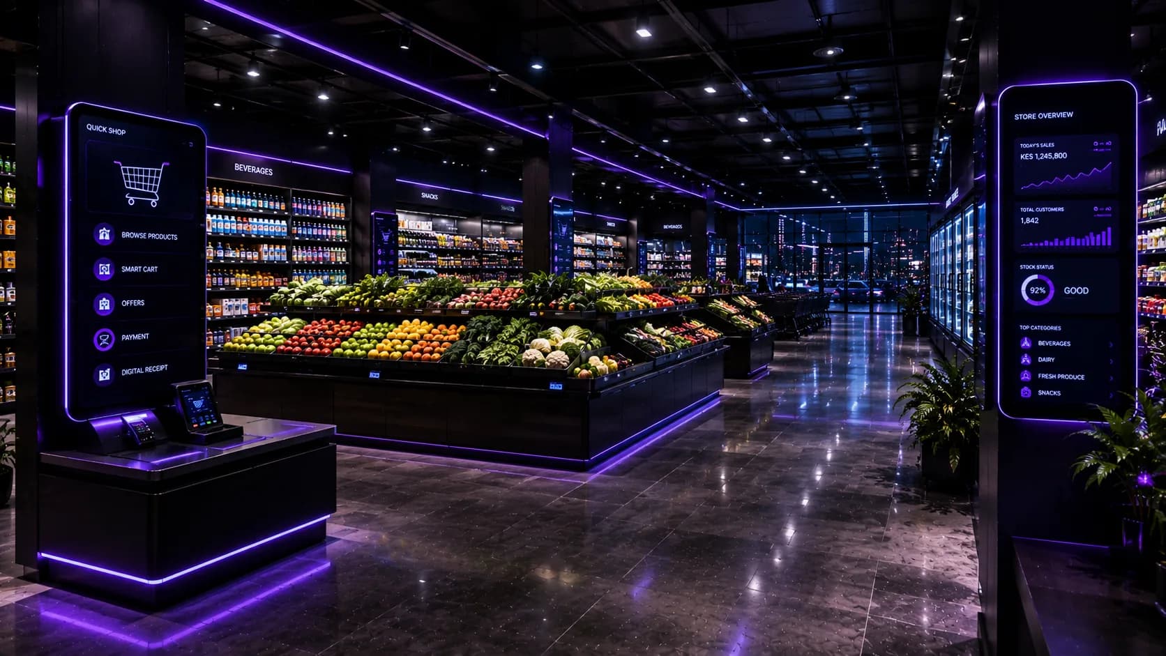 Supermarkets website design concept by Alcatrax Technologies