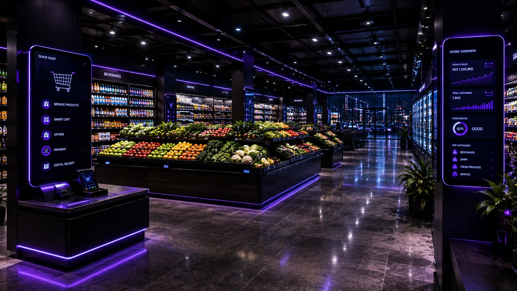 Supermarkets website design concept by Alcatrax Technologies